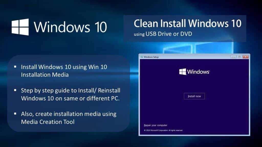 Windows 10 Clean Installation