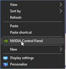 open the Control Panel.