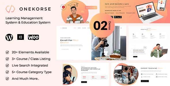 Onekorse – LMS Education Theme
