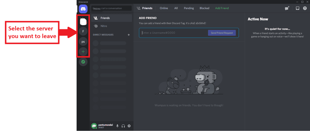 How to leave a discord server on PC/MAC