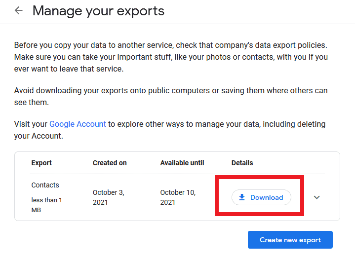 How to Download and Save Your Data step 10