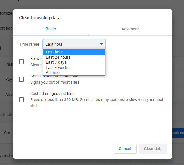 Clear Google History on a Computer step 2