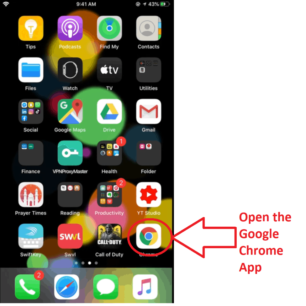 iPhone and iPad Google history step 1