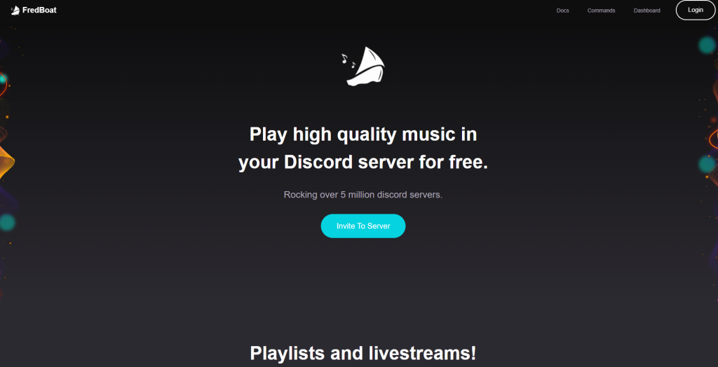 Discord music bots Fredbot discord