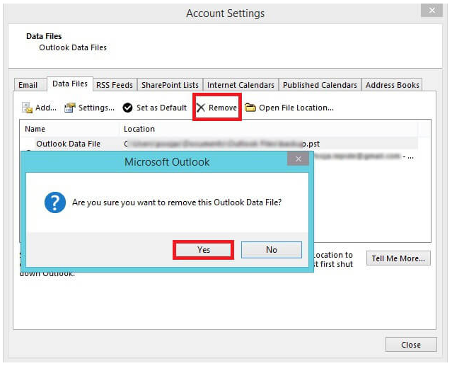 How do I Remove Imported PST File from Outlook?