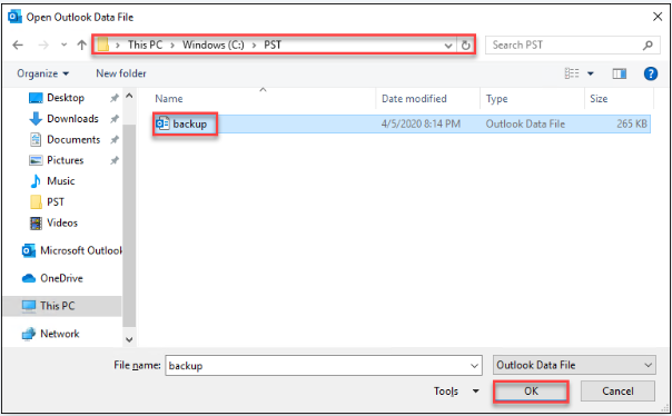 How to Attach a PST File to Outlook