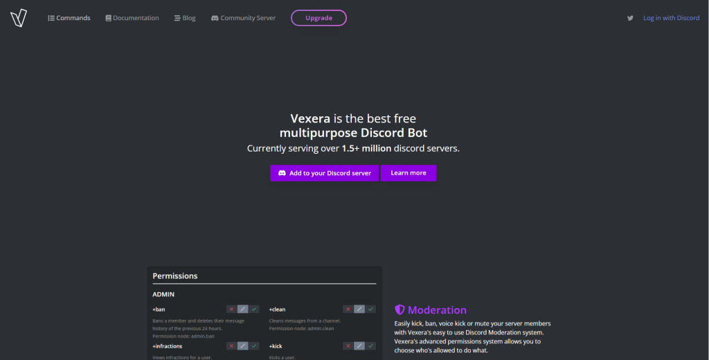 Discord music bots Vexera