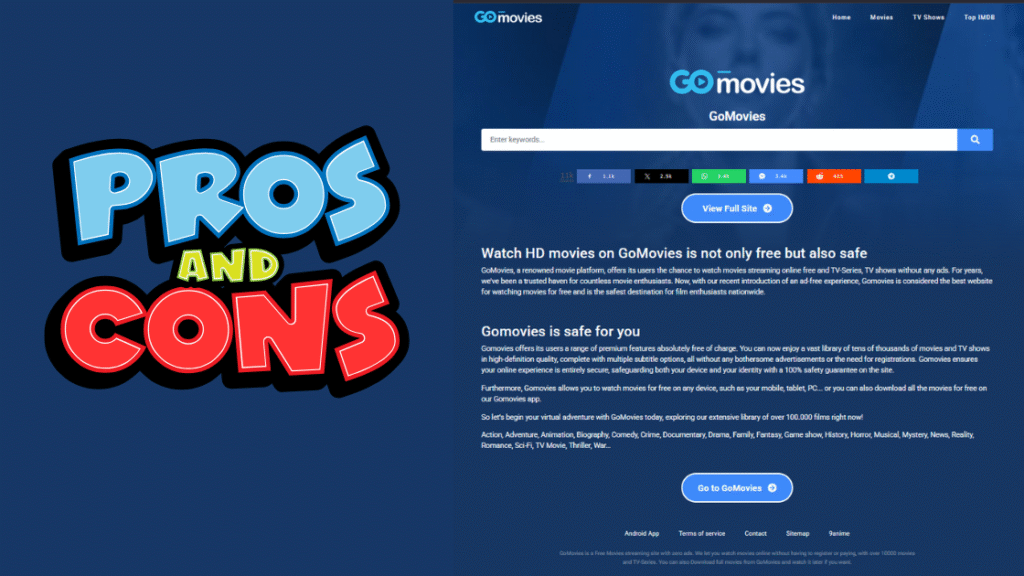 Pros and Cons of Using GoMovies