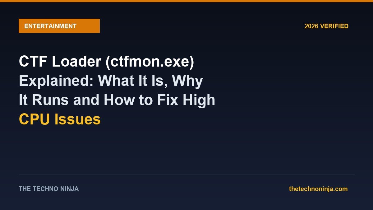 CTF Loader (ctfmon.exe) Explained: What It Is, Why It Runs and How to Fix High CPU Issues - 2026 Verified Review & Guide | The Techno Ninja