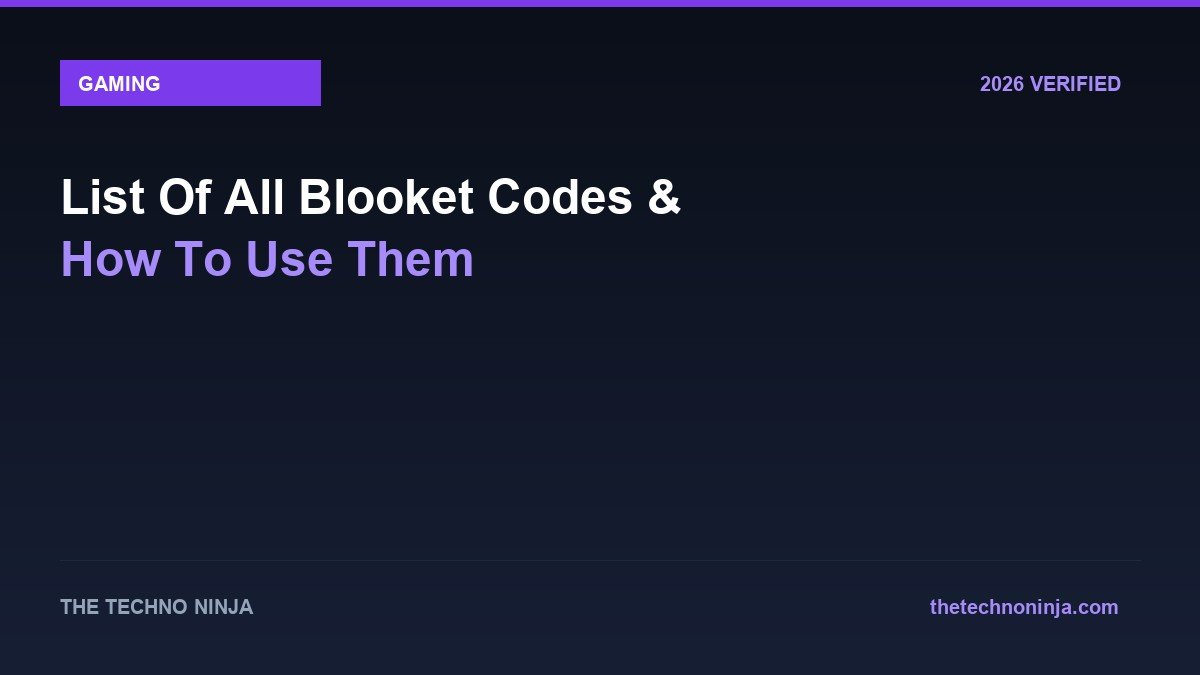 List Of All Blooket Codes & How To Use Them - 2026 Verified Review & Guide | The Techno Ninja