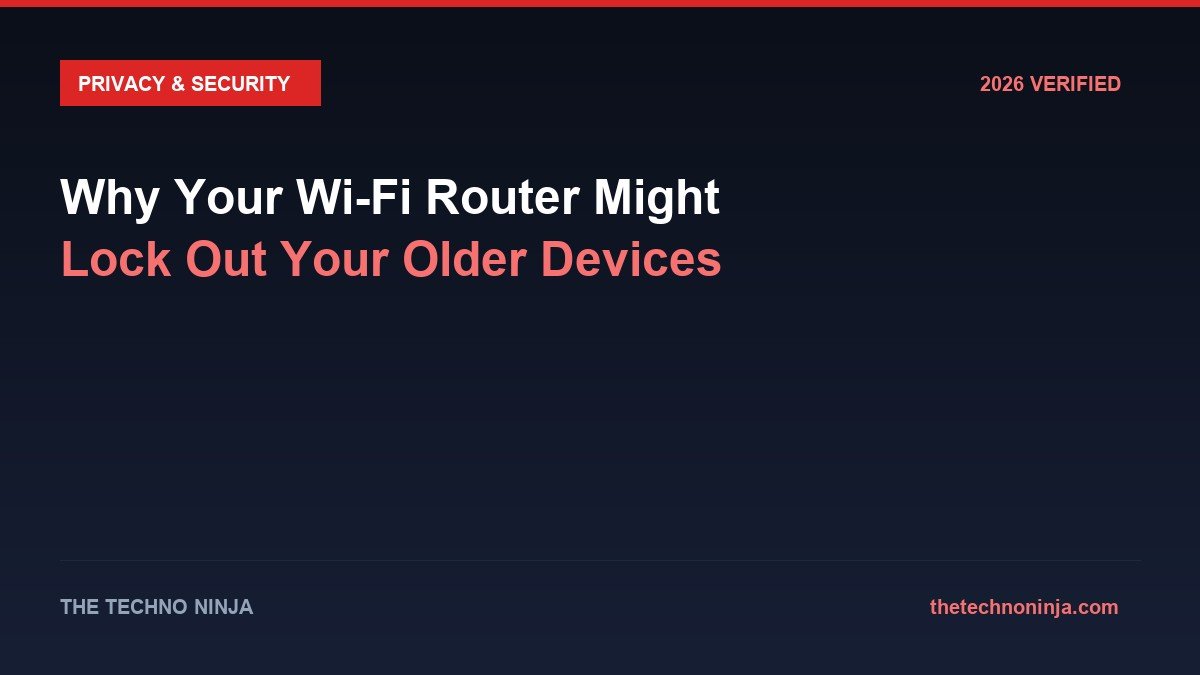 Why Your Wi-Fi Router Might Lock Out Your Older Devices - 2026 Verified Review & Guide | The Techno Ninja
